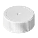 28-400 White Ribbed Polypropylene (PP) Plastic Cap (No Liner)