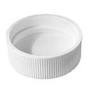 28-400 White Ribbed Polypropylene (PP) Plastic Cap (No Liner)