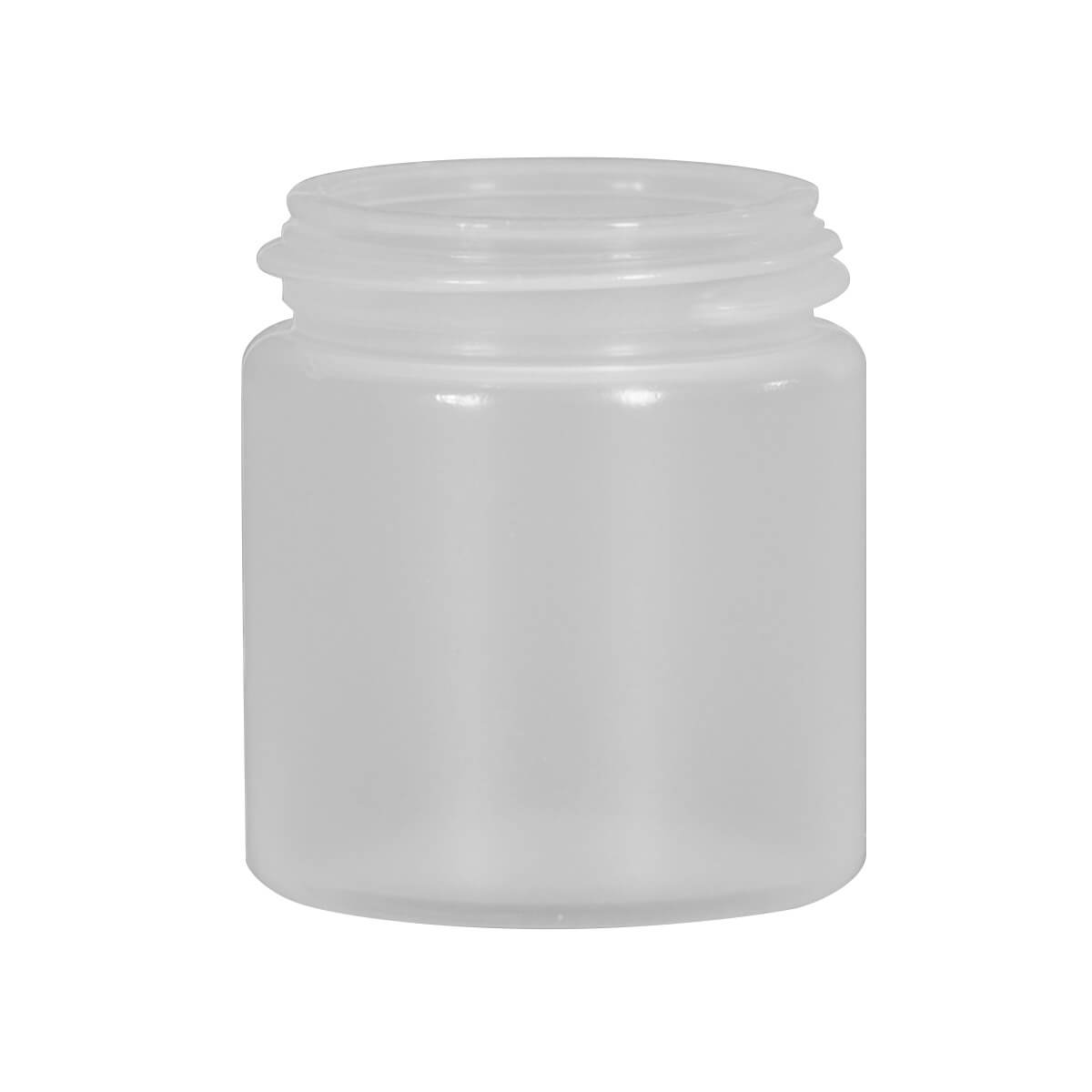 4 oz Clear Square Glass Spice Jar (White PP Cap) - 12/Case, Clear Type III 43-485