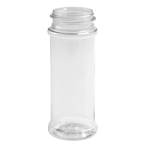 3.75 oz. Clear PET Round Spice Jar with 43/485 Neck (Cap Sold Separately)