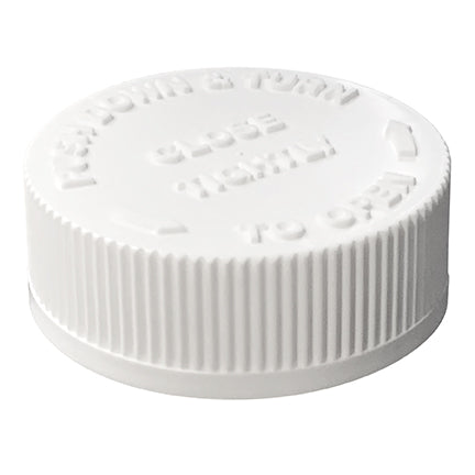 38mm (38-400) White Child Resistant Caps, PS-22 Liner