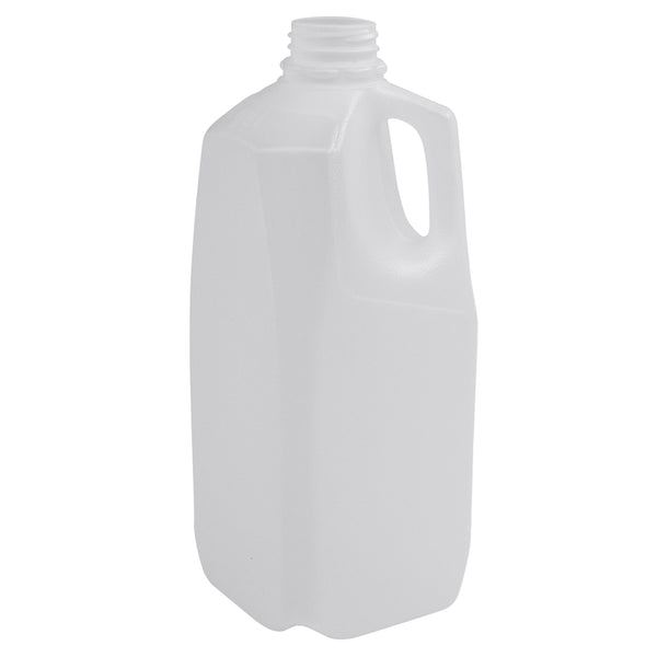 64 oz. (Half Gallon) Natural HDPE Plastic Dairy Bottles (38mm DBJ)