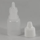 1/4 oz. Natural LDPE Plastic Boston Round Bottle, with Collar (15-415)