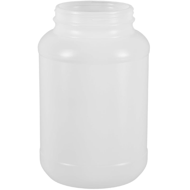 1 Gallon Natural HDPE Plastic Wide Mouth Bottles (110-400)
