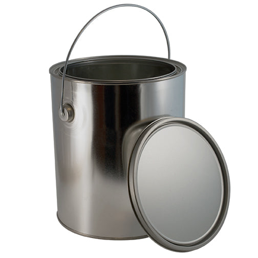 128 oz (1 Gallon) Metal Paint Cans, Unlined w/Ears (Bails and Lids included)
