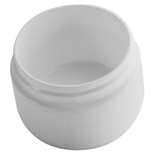 1 oz. White PP Plastic Double Wall Jars, Round Base (53-400)