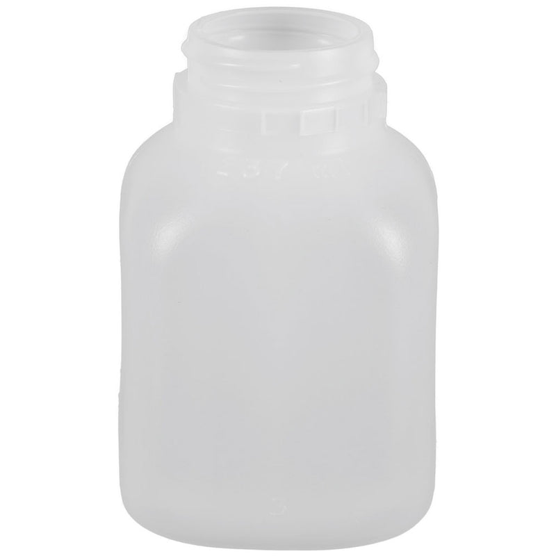 8 oz. Natural HDPE Plastic French Square Dairy Bottles (38-400)