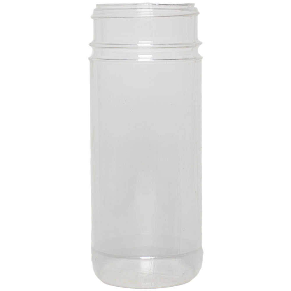 8oz Clear Pet Plastic Spice Jars (Red Spoon & Sift Cap) - Clear 53-485