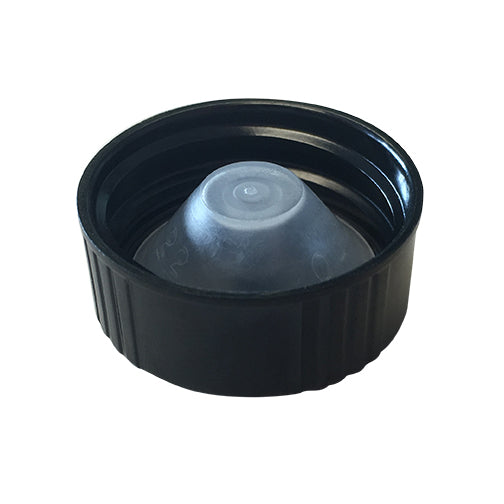 28-400 Black Phenolic Caps w/ Poly-Seal Cone Liner (Inside)