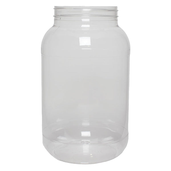 1 Gallon Clear PET Plastic Wide Mouth Bottles (110-400)