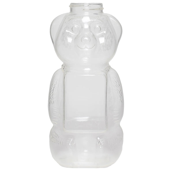 24 oz. Clear K-Resin Plastic Honey Bear Bottles, Panel (38-400)