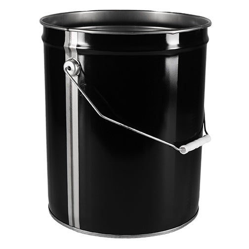 5 Gallon Black Steel Pails (Unlined) - Aaron Packaging, Inc.