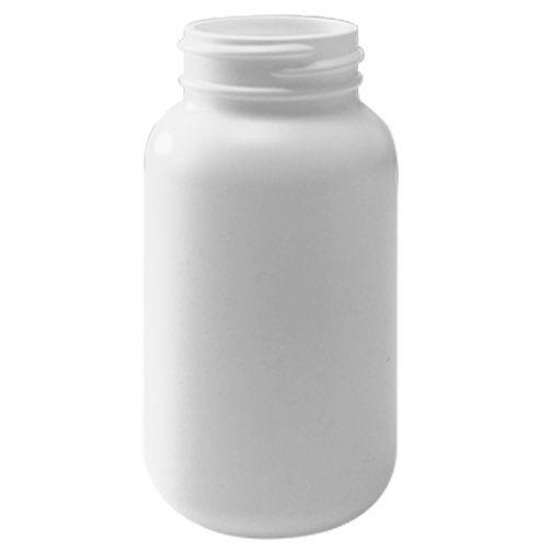 150cc White HDPE Plastic, Traditional Round Packer Bottle (38-400)