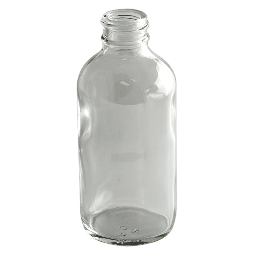 Clear Boston Round Glass Bottles - 4 oz