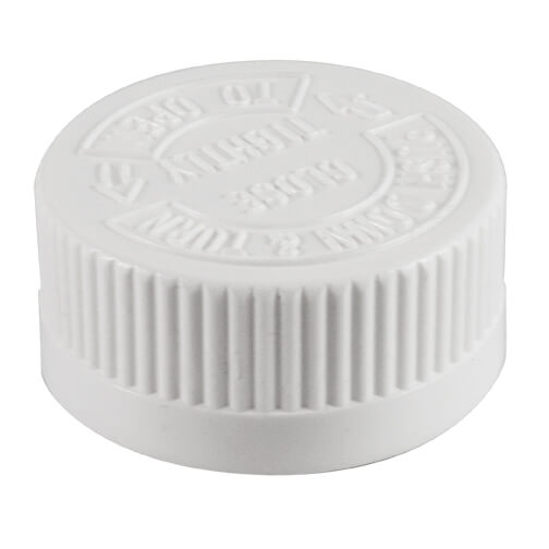 1/8 oz. Clear Plastic Concentrate Container, White Smooth Child Resistant  Cap, 33mm 33-400