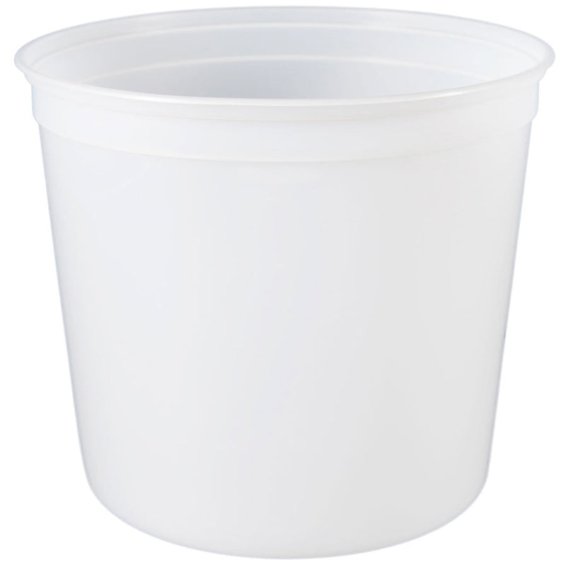 66 oz. (Half Gallon) Natural HDPE Plastic Tubs (Freezer Safe), LS603