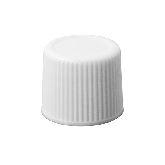 15-415 White Ribbed Polypropylene (PP) Plastic Closure, F217 Liner