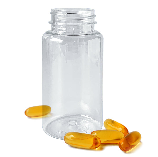 150cc Clear PET Round Packer Bottle, (38-400)