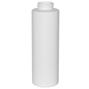 16 oz. White HDPE Plastic Cylinder Bottles (38-400)