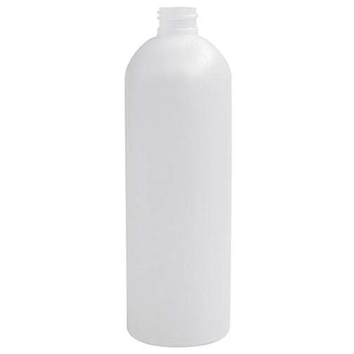 16 oz. Natural HDPE Plastic Bullet (Cosmo Round) Bottles (28-410)
