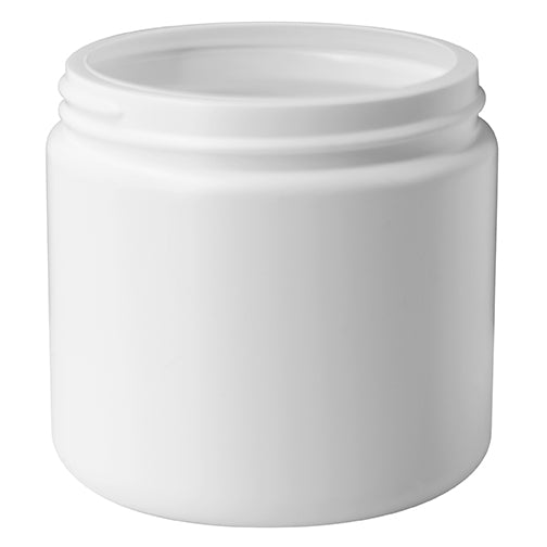 16 oz. White HDPE Plastic Wide-Mouth Canister (89-400)