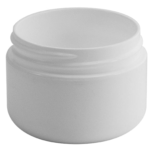 1 oz. White PP Plastic Double Wall Jars, Round Base (53-400)