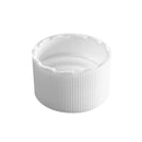 20-410 White Ribbed Polypropylene (PP) Plastic Cap, F217 Foam Liner