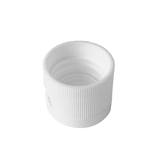 20-410 White Ribbed Flip-Top Cap (.125" Orifice)