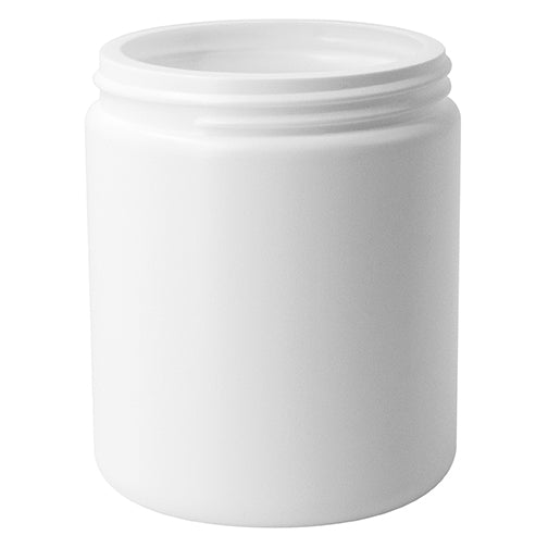 20 oz. White HDPE Plastic Wide-Mouth Canister (89-400)