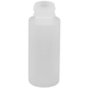 2 oz. Natural HDPE Plastic Cylinder Bottles (24-410)