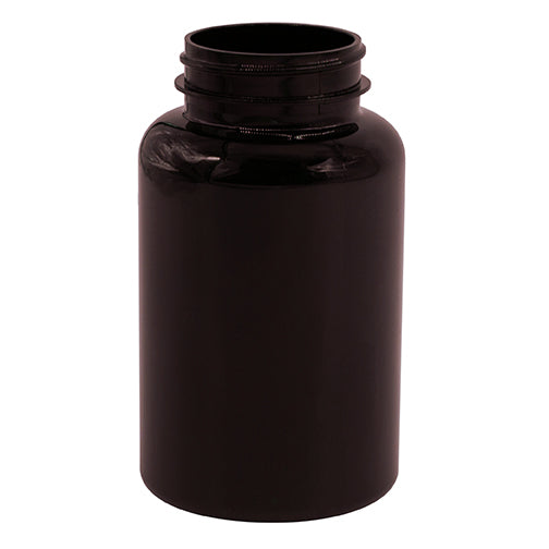 250cc Dark Amber PET Plastic Packer Bottle (45-400)