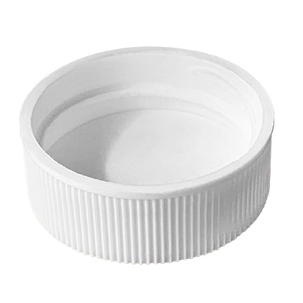 28-400 White Ribbed Caps (No Liner)