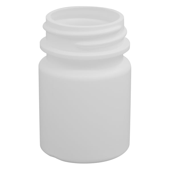 30cc White, HDPE Plastic Packer Bottle (33-400)