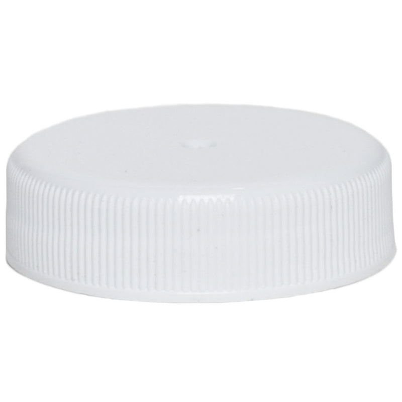 38-400 White Ribbed Caps w/ PS-22 Pressure Seal Liner