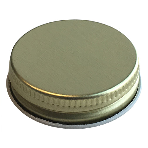 38-400 Metal Gold Metal Closure, Plastisol Liner-top