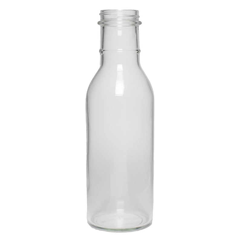 12 oz. Clear Flint Glass Dressing Bottles, Short Neck (38-400)