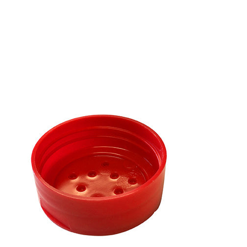 43-485 Red Dispensing Closure, Flip Top - Sift, .125 Holes (Inside)