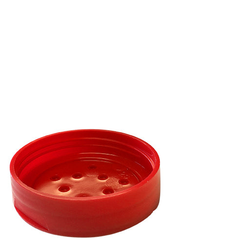 48-485 Red Spice Cap, Flip-Top-Sift, Linerless, with 10 Holes (.200")