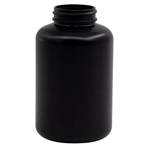 500cc Black, HDPE Plastic Packer Bottle (45-400)