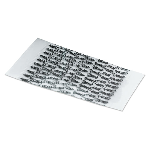 57 x 45 Clear PVC Shrink Band Printed SFYP w/Single Vertical Perf (Fits 28mm - 33mm Cap Sizes)