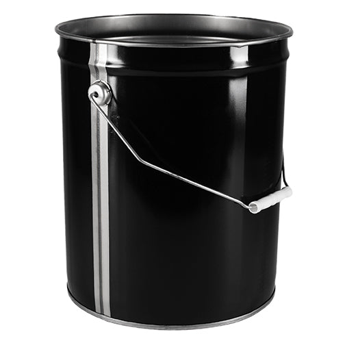 5 Gallon Black Steel Pails (Unlined)