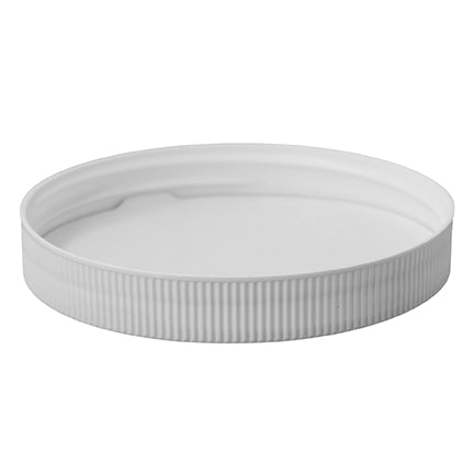 89-400 White Ribbed Caps w/ Printed (Sealed For Your Protection) HIS Liner