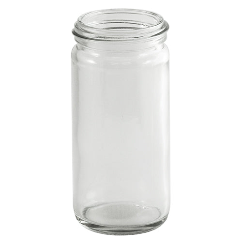 4oz Clear Flint Glass Round Spice Bottle (48-485)