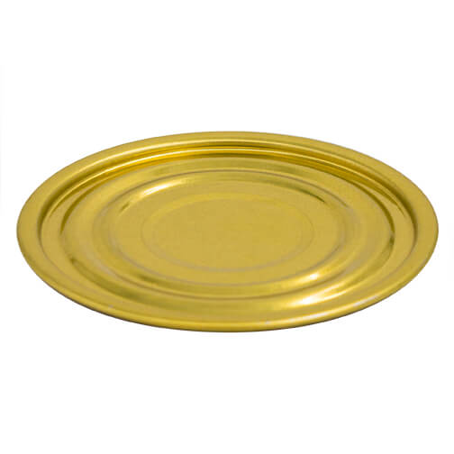 Sleeve: 307# (83mm) Gold Enamel, Metal Food Can End (ETP AL&C) - Qty (360/Sleeve)