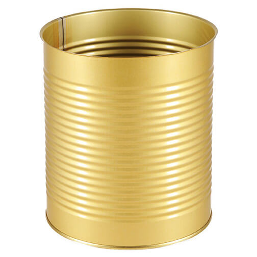 96 oz. 603 x 700 Gold Enamel Metal Food Can (#10)