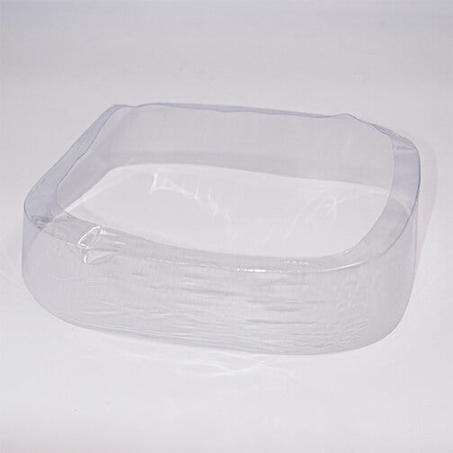 260 x 25 + 7 (mm) Clear Preformed Square Shrink Bands (Fits Square Lid-260mm)