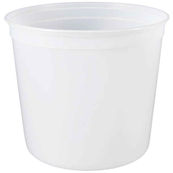 66 oz. (Half Gallon) Natural HDPE Plastic Tubs (Freezer Safe), LS603