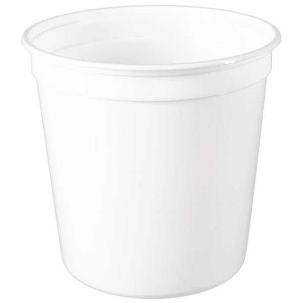 16 oz. White HDPE Plastic Tubs (Freezer Safe), LS313