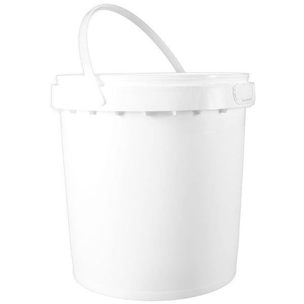 2 gal. White HDPE Plastic Tamper Evident Pails