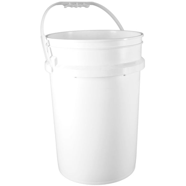 4.25 Gallon White Plastic Square Open Head Pail w/Metal Bail, FDA Approved  - Illing Packaging Store
